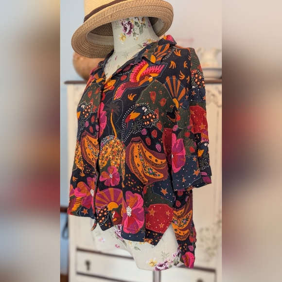 Vero Moda Multicolor‎ Floral Button Down Shirt - Picture 2 of 8